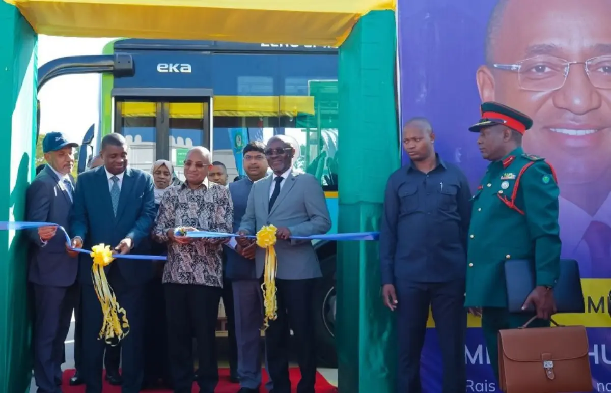 EKA Mobility launches 15 electric buses in Zanzibar.